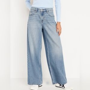 Mid-Rise Baggy Wide-Leg Jeans for Women